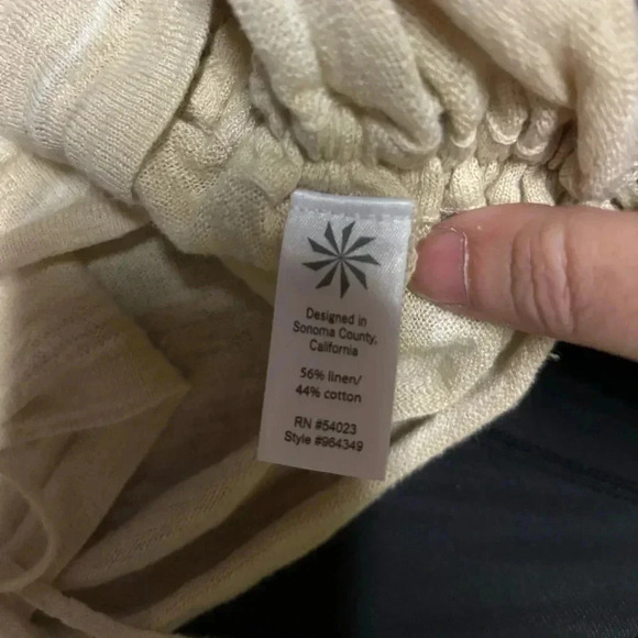 Athleta linen cotton blend racer back with tie sides - Picture 4 of 5